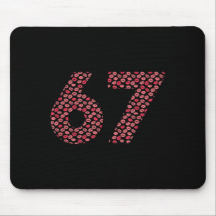 Valentine 67 Lustige Kusslippen Rote Lippenstift K Mousepad