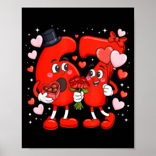 Valentine 67 Meme Lustig Sechs Sieben Liebe Herzen Poster