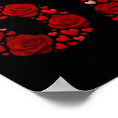 Valentine 67 Meme Rose Herzen Lustig Sechs Sieben Poster (Ecke)