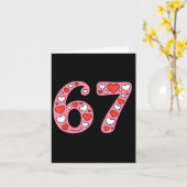 Valentine 67 Meme Six Seven Cute Gen Alpha  Karte (Gelbe Blume)