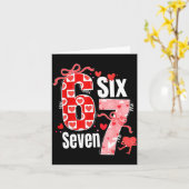 Valentine 67 Six Seven Heart Coquette Bow Valentin Karte (Gelbe Blume)