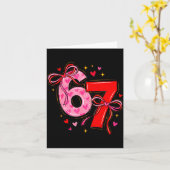 Valentine 67 Six Seven Heart Coquette Bow Valentin Karte (Gelbe Blume)