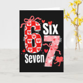 Valentine 67 Six Seven Herz Coquette Schleife Vale Karte (Gelbe Blume)