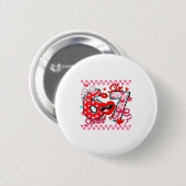 Valentine 67 Six Seven Meme Dabbing Hearts Matchin Button (Vorne & Hinten)