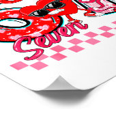 Valentine 67 Six Seven Meme Dabbing Hearts Matchin Poster (Ecke)