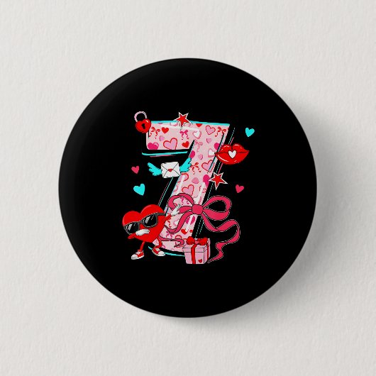 Valentine 67 Six Seven Meme Dabbing Herzen passend Button (Vorderseite)