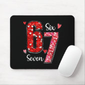 Valentine 67 Six Seven Meme Rose Herzen Valentinst Mousepad (Mit Mouse)