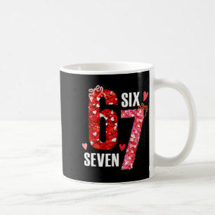Valentine 67 Six Seven Rosenherzen Bogen Valentins Kaffeetasse