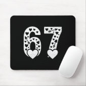 Valentine 6-7 Fun 67 Number 6-7 6 7 Valentine Six Mousepad (Mit Mouse)