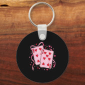 Valentine 6 7 Valentines Day Matching Couple Heart Schlüsselanhänger (Vorderseite)