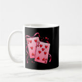 Valentine 6 7 Valentine's Day Matching Playing Car Kaffeetasse (Links)