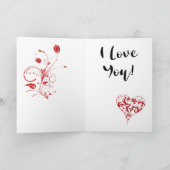 Valentine 8 heart, Valentinkarte, AI generiert, Dankeskarte (Innenseite)