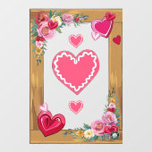 Valentine Accent Window Cling 28x40 Anpassen Fensteraufkleber (Blatt)
