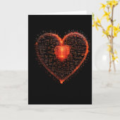 Valentine Algebra, Math, Physics, Chemistry Heart  Karte (Gelbe Blume)