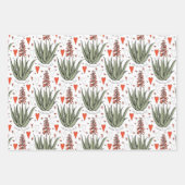 Valentine Aloe Pflanze Sukkulente Streifen Herz Geschenkpapier Set (Vorderseite)