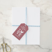 Valentine alte Rose & Weiße Liebe Geschenkanhänger (Mit Garn)