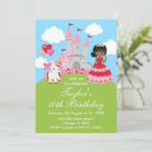 Valentine American Princess Birthday Einladung (Stehend Vorderseite)