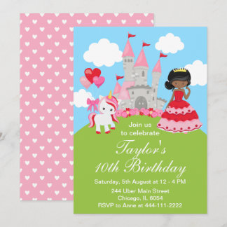 Valentine American Princess Birthday Einladung