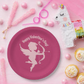 Valentine-Amorpapier-Teller Pappteller (Party)