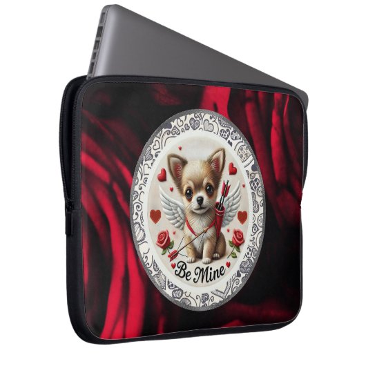 Valentine Angel Chihuahua Laptop-Sieb - Sei mein Laptopschutzhülle (Vorne Rechts)
