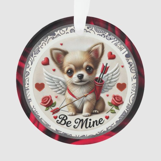 Valentine Angel Chihuahua Ornament - Sei mein (Vorderseite)