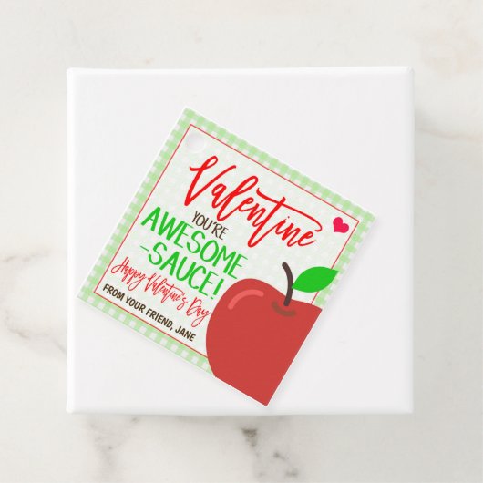 Valentine Applesauce-Geschenk-Tag Geschenkanhänger (Beispiel)