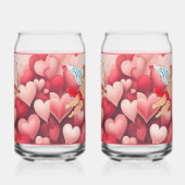 Valentine Arrow Glass Dosenglas (Links)