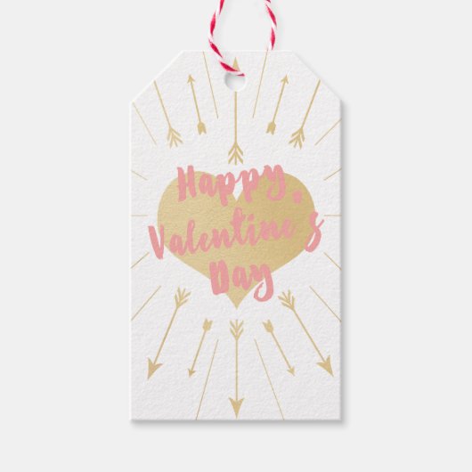 Valentine Arrows Geschenkanhänger (Vorderseite)