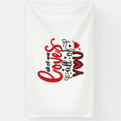 Valentine Art alle von mir Lieben Sie alle Banner (Vertikal)