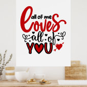 Valentine Art alle von mir Lieben Sie alle Poster (Küche)