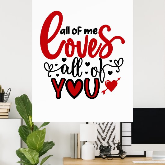 Valentine Art alle von mir Lieben Sie alle Poster (Heimbüro)