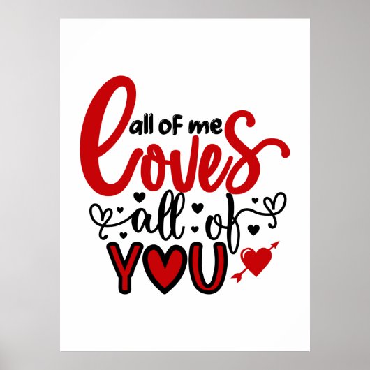 Valentine Art alle von mir Lieben Sie alle Poster (Vorne)