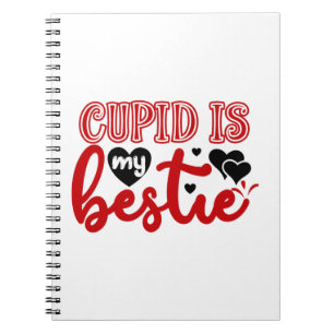Valentine Art Cupid ist meine Bestie Notizblock