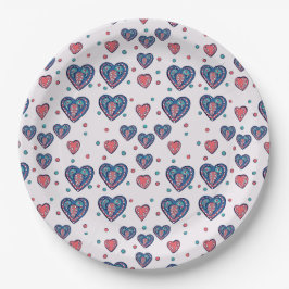 Valentine Art Pappteller