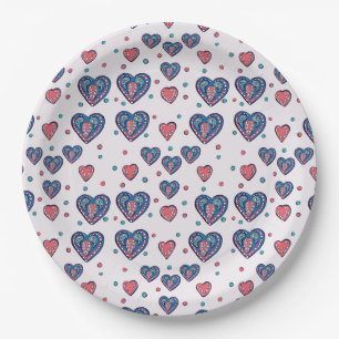 Valentine Art Pappteller