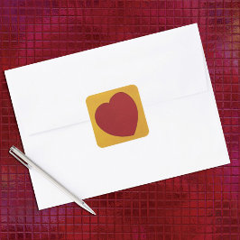 Valentine-Aufkleber Quadratischer Aufkleber