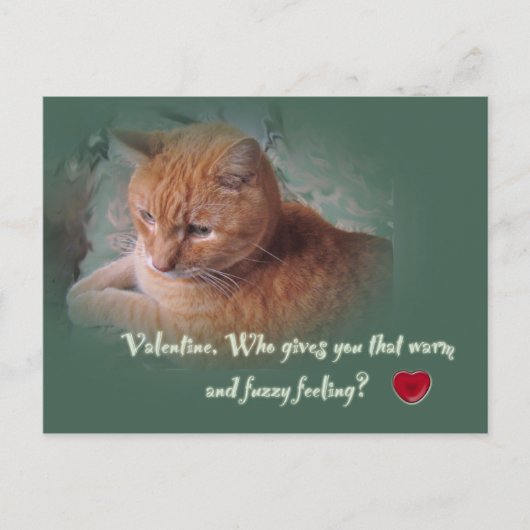 Valentine aus der Katze Feiertagspostkarte (Vorderseite)