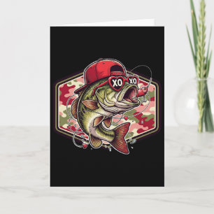 Valentine B Angeln Camo Angler Valentinstag Karte