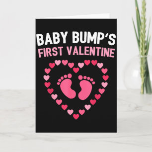Valentine Baby Bump Shirt Erstes Valentine Schwang Karte