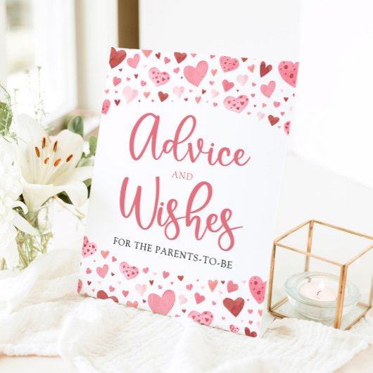 Valentine Baby Duschberatung und Wünsche Sockelschild