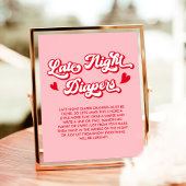 Valentine Baby Dusche Spate Night Diapers Game Poster