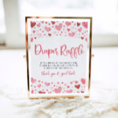 Valentine Baby Dusche Windeln Raffle Schild
