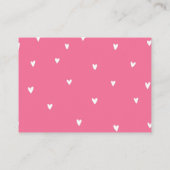 Valentine Baby Showbuchanfrage Begleitkarte (Rückseite)