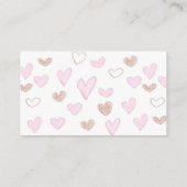 Valentine Baby Shower Book In anstelle von Beilage Begleitkarte (Rückseite)