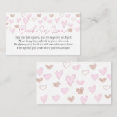 Valentine Baby Shower Book In anstelle von Beilage Begleitkarte (Vorne/Hinten)