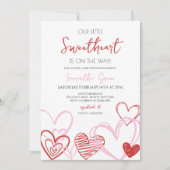 Valentine Baby Shower Einladung (Vorderseite)