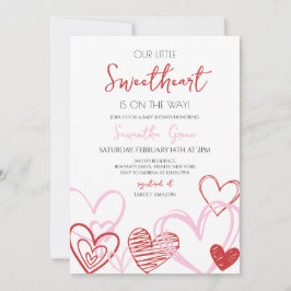 Valentine Baby Shower Einladung