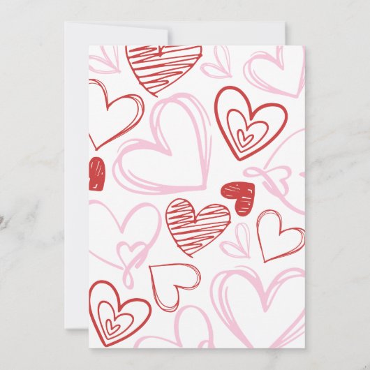 Valentine Baby Shower Einladung (Rückseite)