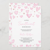 Valentine Baby Shower Einladung (Vorne/Hinten)