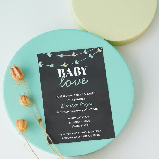 Valentine Baby Shower Einladung